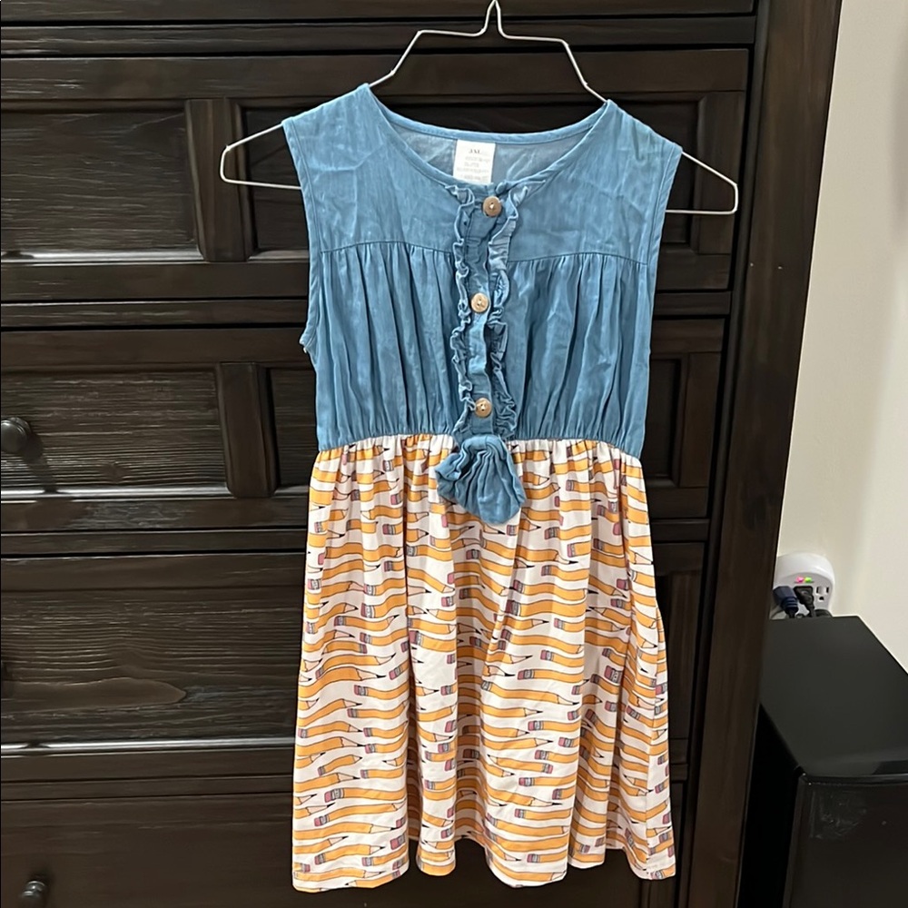 Blue and Orange Kids Dress